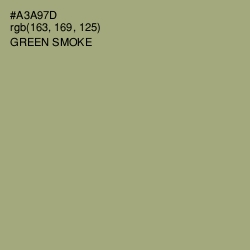 #A3A97D - Green Smoke Color Image